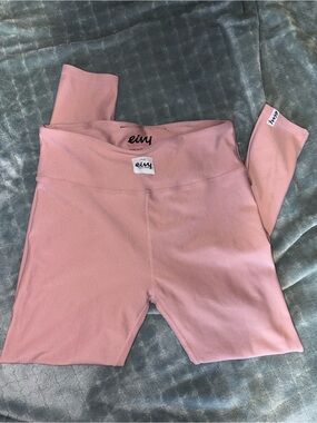 Eivy Pink Ribbed High-Waist leggings